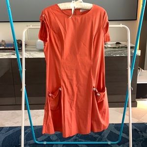 Misslook orange shift dress M